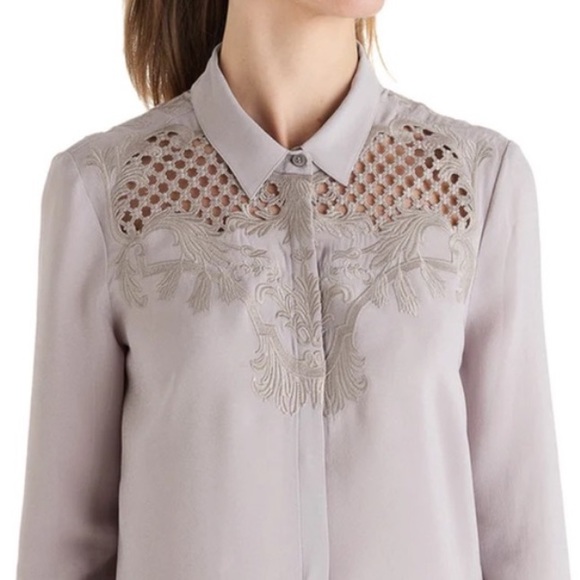 The Kooples Floral Embroidered Long Sleeve Blouse - Picture 16 of 16